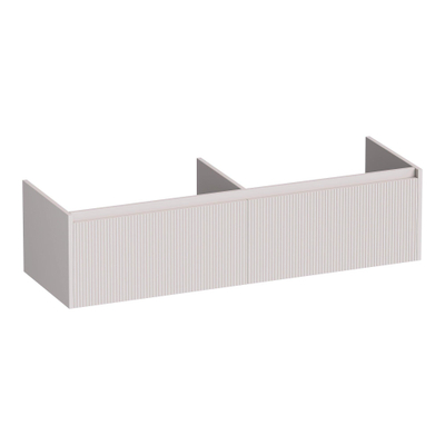 BRAUER Embrace Wavy wastafelonderkast 140 2 softclose lades - greeploos - 2 sifon uitsparingen - mat zand