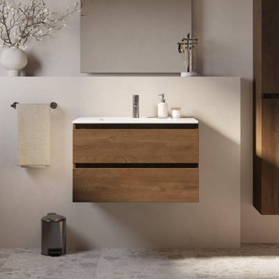 Brauer Core Series badkamermeubel - 80x45x50cm - zonder wastafel - forest cacao
