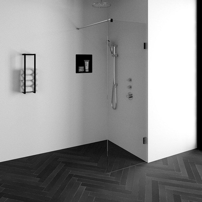 BRAUER Créer Douche à l'italienne - 70x200cm - sans profil - anti-calcaire - verre de sécurité 8mm - chrome