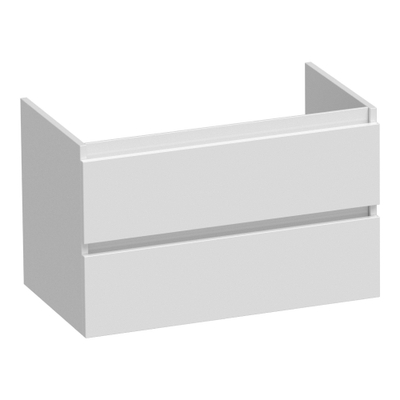 BRAUER Joy wastafelonderkast 80 2 softclose lades - greeploos - 1 sifon uitsparing - hoogglans wit