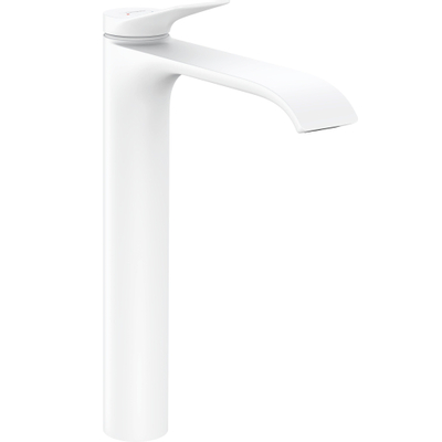 Hansgrohe VIVENIS 1 greeps wastafelkraan - 250 PopUp - trekwaste - mat wit