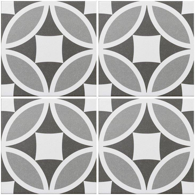 Kerabo carreaux de sol et de mur olympia gris 20x20 cm aspect portugais gris mat