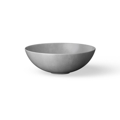 Looox Ceramic raw waskom - 40cm - rond - dark grey TWEEDEKANS