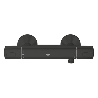 Grohe Precision Trend QuickFix Douchekraan - thermostatisch - zonder omstel - met koppelingen - HOH=15cm - matte black (mat zwart)