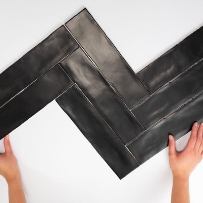 Cifre Ceramica Colonial Carrelage mural - 7.5x30cm - 8.6mm - Rectangle - Noir mat