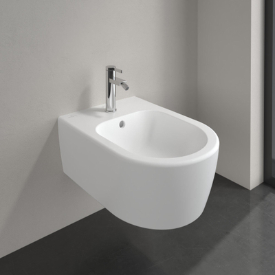 Villeroy & Boch Avento Bidet suspendu 37x53cm 1 trou de robinet avec trop-plein Ceramic+ stone white