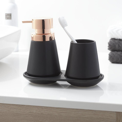 Sealskin Conical Distributeur de savon Porcelaine Noir
