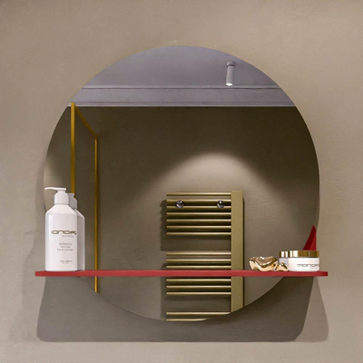 Mondiaz SPOT miroir – Ø 60 cm – avec tablette – Fire (rouge)