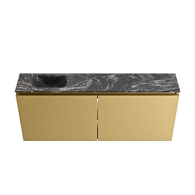 MONDIAZ TURE-DLUX 120cm toiletmeubel Oro. EDEN wastafel Lava positie links. Met 1 kraangat.