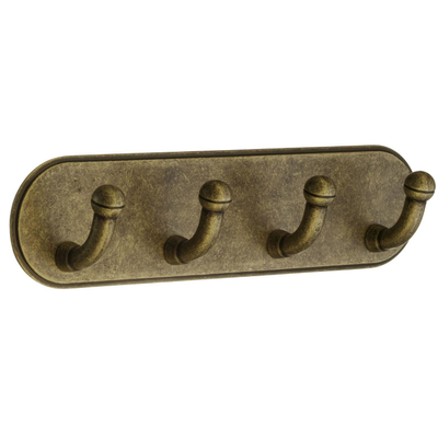 Smedbo Beslagsboden Handdoekhouder - 19x4.8x3.5cm - zelfklevend - Zinklegering Messing Antiek