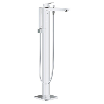Grohe Eurocube Freestander Badkraan - met omstel - met douchehouder - met handdouche - met doucheslang 125cm - chroom