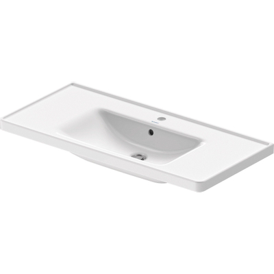 Duravit d-neo lavabo avec verre merveilleux 100.5x48x17cm 1 trou pour robinetterie rectangle céramique blanc