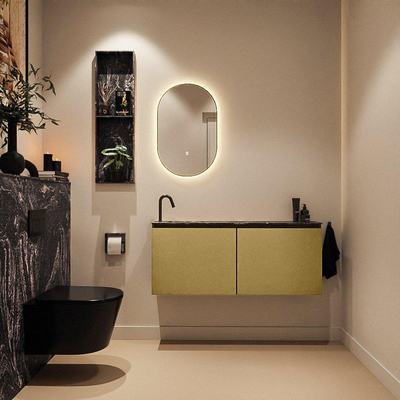 MONDIAZ TURE-DLUX Meuble toilette - 120cm - Oro - EDEN - vasque Lava - position gauche - 1 trou de robinet