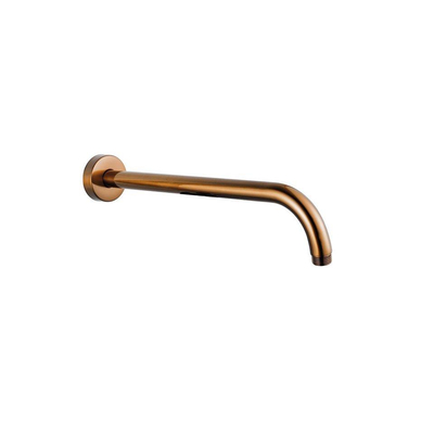 FugaFlow Eccelente Acces Ensemble de douche de pluie encastré - rond - thermostatique - bras mural - douche de tête 25cm - douchette à main sur barre - Cuivre brossé PVD (Cuivre)