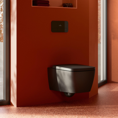 Villeroy & Boch Subway 3.0 abattant de WC - ovale avec qr et sc pure black C+