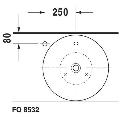 Duravit Starck 1 vasque à poser 53 cm. ronde blanc