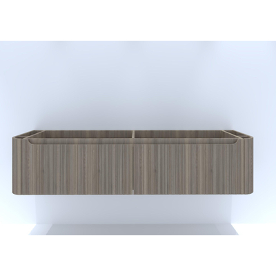 H&R badmeubelen Juice Wastafelonderkast - 180x45x40cm - afgeronde hoeken - 3D-front - 2 lades - geïntegreerde greep - charleston