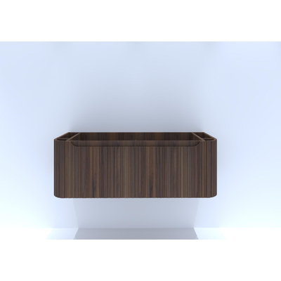 HR badmeubelen Juice Wastafelonderkast - 120x45x40cm - ronde hoeken - 3D-front - 1 lade - dark oak