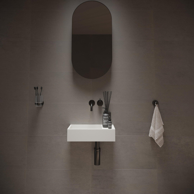 Ideavit Solidcube Fontein 40x22x10cm 0 kraangaten Solid surface mat wit OUTLETSTORE