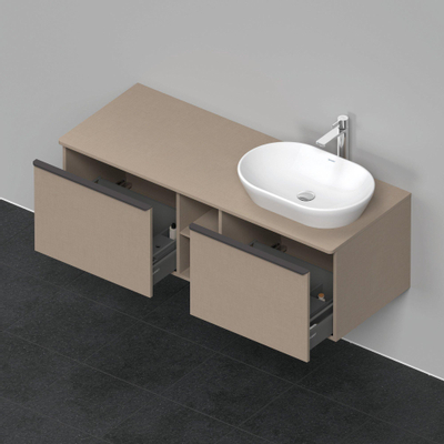 Duravit D-neo Meuble sous vasque 140x55x45.9cm 2 tiroirs Lin mat