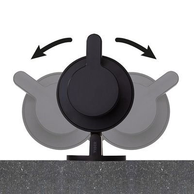 Tiger Tune Zeepdispenser - 180ml - wandmodel - zelfklevend - zwart/geborsteld RVS