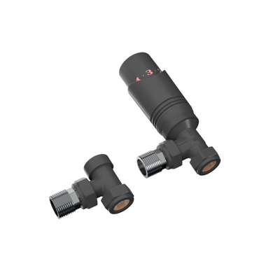 FugaFlow Eccelente Acces Kit de raccordement radiateur universel - angle droit - noir mat