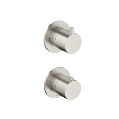 Hotbath Ace Pièce de finition - pour thermostat encastré - 2 voies - inverseur - Nickel brossé