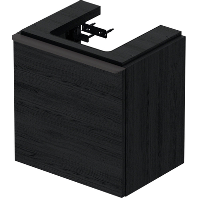 Duravit D-Neo wastafelonderkast 43.4x44x32.2cm Linksdraaiend 1 deur Eiken (zwart) Mat