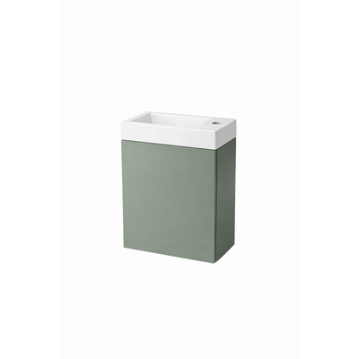 Nemo Durma Fonteinkastset - 40x20x50cm - 1 deur - rechts - 1 kraangat - rechts - Sage green