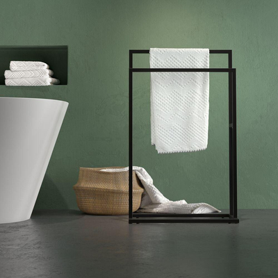 Sealskin Carre Handdoekrek vrijstaand 48x24x78.5cm Mat Zwart TWEEDEKANS