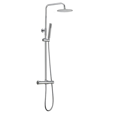 Xellanz Twenty eco ensemble de douche à effet pluie thermostatique apparent rond chrome