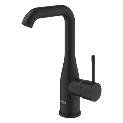 Grohe Essence New 1-gats Wastafelkraan - L-Size - voorsprong 12.7cm - phantom black (zwart)