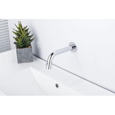 FugaFlow Eccelente Acces Fonteinkraanset - inbouw - uitloop 19.5cm - inkortbaar sifon - always open plug - chroom