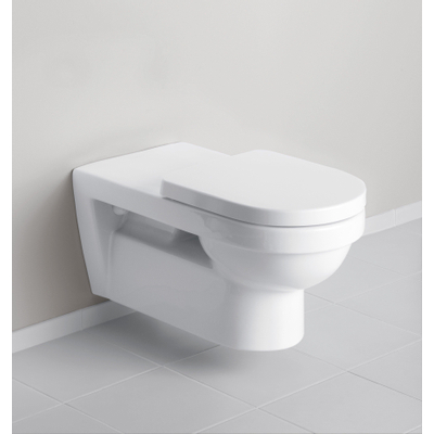 Villeroy & Boch ViCare Abattant de WC - ViCare - avec fonction de fermeture automatique (SoftClosing) - avec abattant amovible - (QuickRelease) - blanc alpin brillant (blanc)