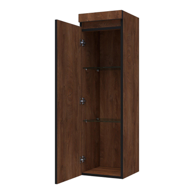 BRAUER Joy Edge badkamerkast - 120x35x35cm - 1 deur - linksdraaiend - greeploos - Forest Cacao