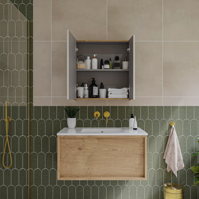 Saniclass Holz Frame armoire de toilette – Chêne natural