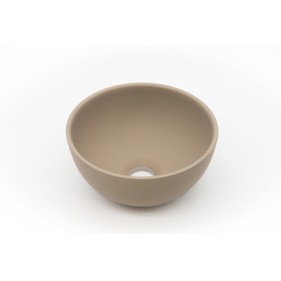Zeza Element Waskom - 25x25x12cm - solid surface - mat beige OUTLETSTORE