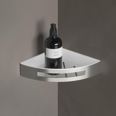 Hotbath Archie Design douchehoekkorf met kunststof inzet RVS SHOWROOMMODEL