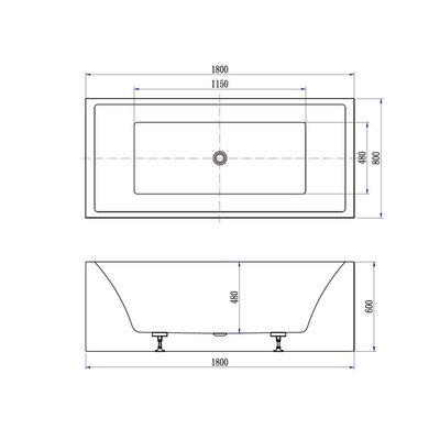 Best Design bad vrijstaand wit 178x80x60cm