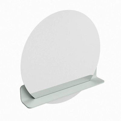Mondiaz SPOT miroir – Ø 70 cm – avec tablette – Greey (vert clair/gris)