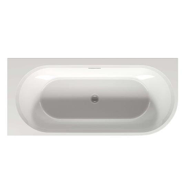 Riho Desire baignoire d'angle baignoire acrylique 184x84cm avec siphon avec plinthe LED installation en angle gauche blanc brillant