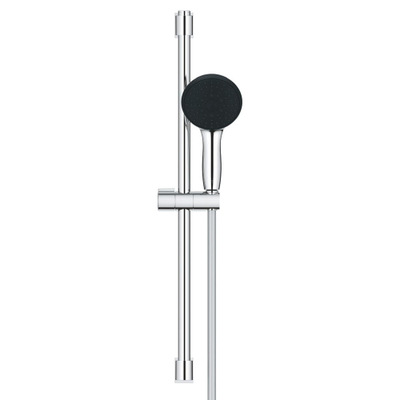 GROHE Vitalio Start 110 Ensemble de douche - 60cm - douchette ronde - 3 types de jet - flexible de douche lisse - chrome