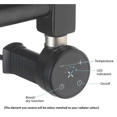 Crosswater MPRO Radiateur sèche-serviettes électrique - 140x50cm - 600 Watt - blanc mat