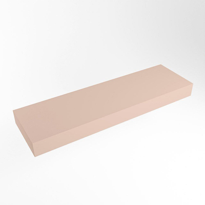 Mondiaz TOP 41 Vrijhangend Topblad - 140x41x12cm - geschikt voor waskom - Solid surface - Rosee