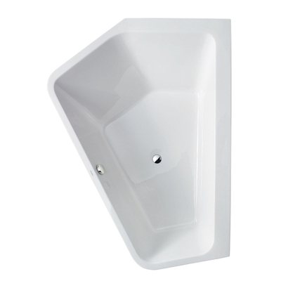 Duravit Paiova Kunststof bad acryl vijfhoekig - voor linkerhoek - 177x130x58cm - met aangevormd paneel en framewi - glans wit