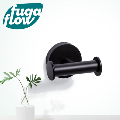 FugaFlow Efficiente Acces Handdoekhaak - dubbel - rond - mat zwart