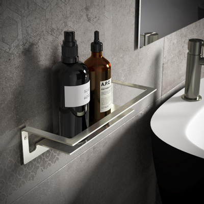 Hotbath Archie Design Panier de douche - droit - Acier inoxydable