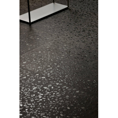 Ceramiche Coem wand- en vloertegel - 60x60cm - 10mm - Vierkant - gerectificeerd - Terrazzo - Antraciet mat