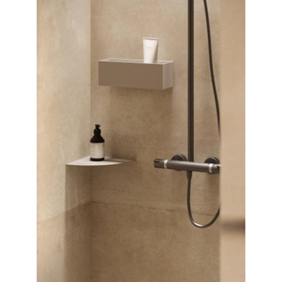 Looox Storage Collection Étagère d'angle – 30 cm – bords arrondis – beige sable mat