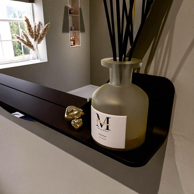 Mondiaz SPOT Miroir de salle de bain - rond 110cm - plan de couverture miroir - couleur Urban